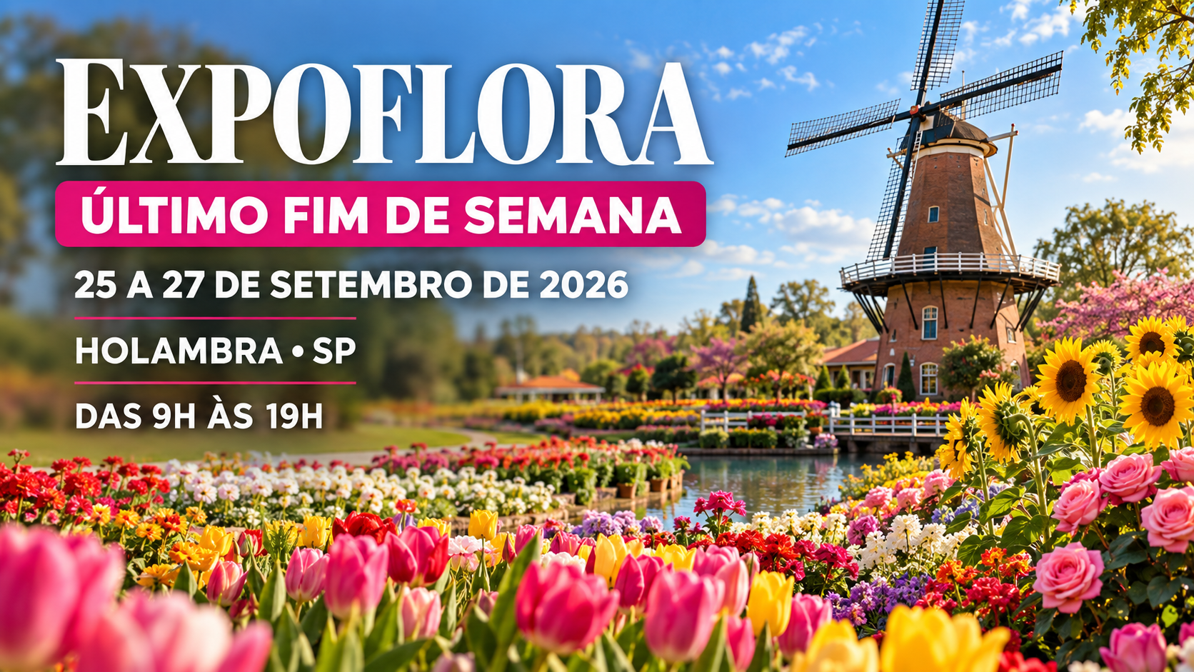 Expoflora entra no último fim de semana em Holambra