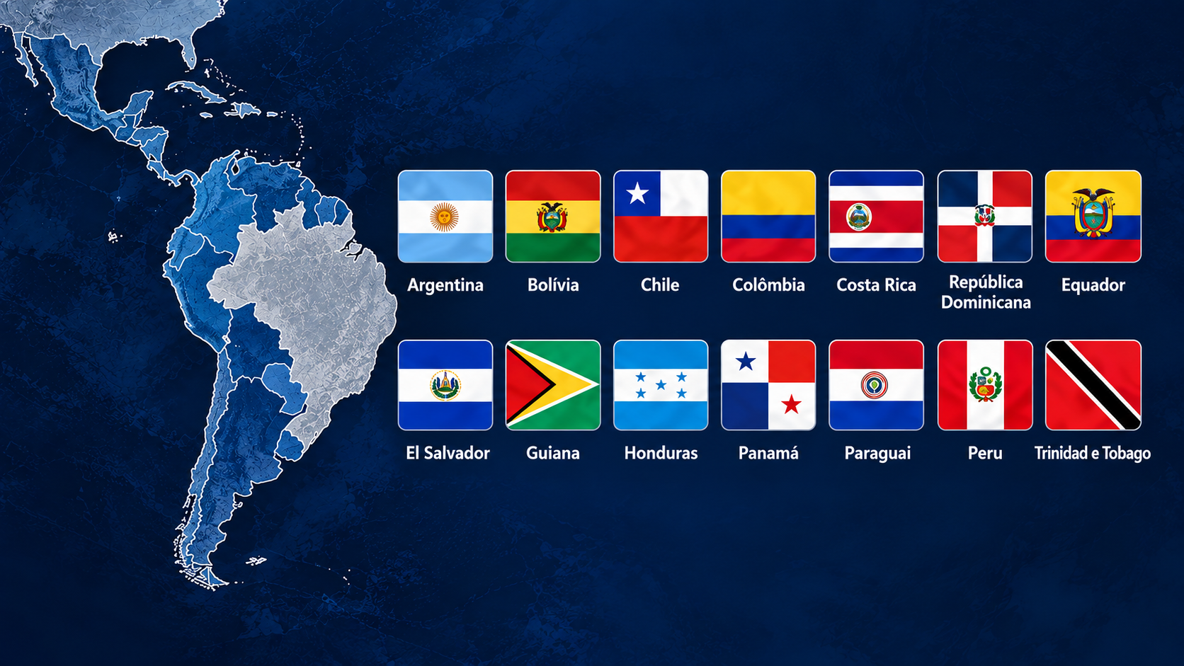 |Bandeiras dos países participantes